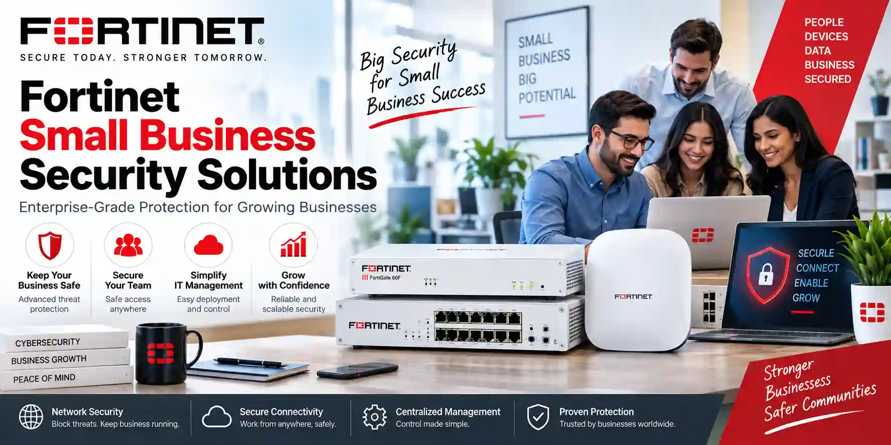 Fortinet small business security solutions for compact and distributed sites