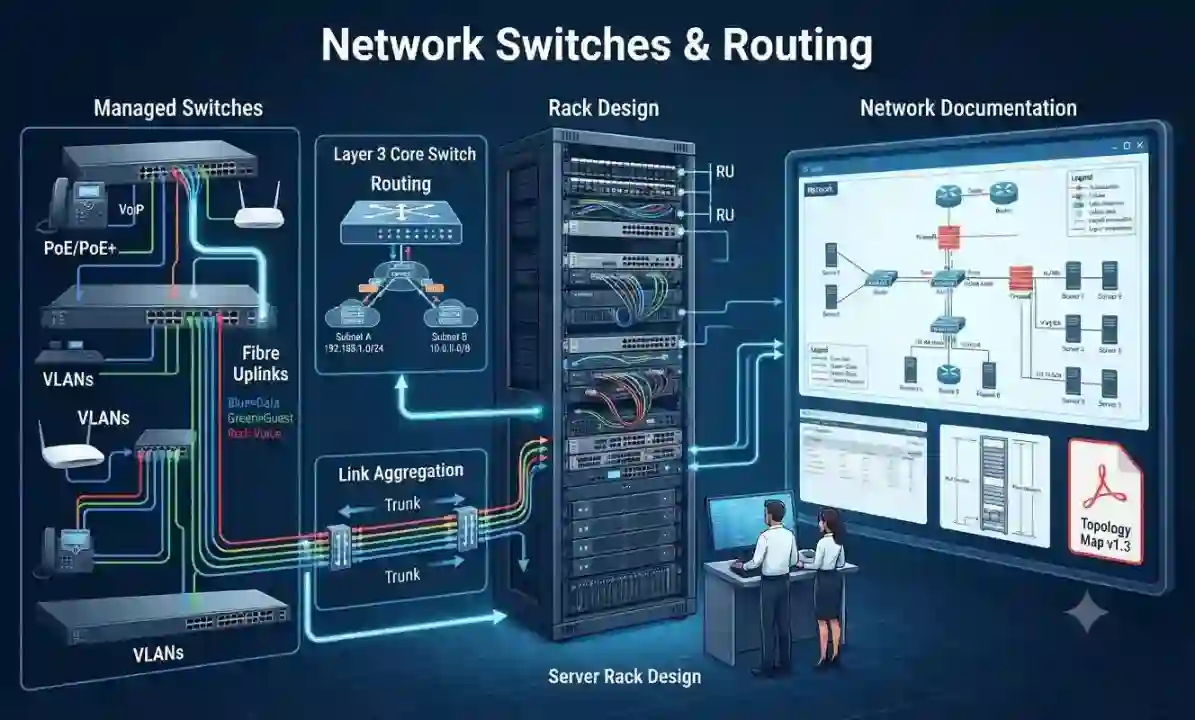 Network Switches, Routing and LAN Infrastructure – Fourteck Tanzania business technology solution